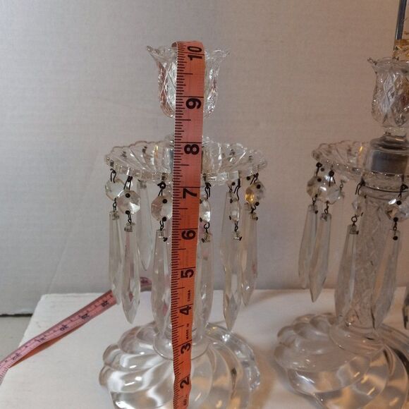Vintage Candelabra/Prisms/Lucite Candles  - Picture 3 of 11